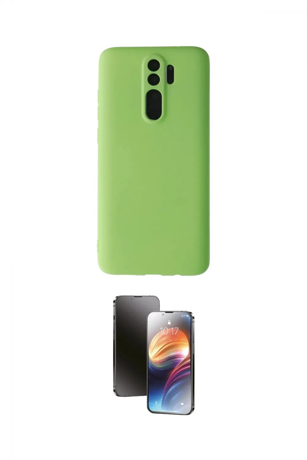 ieg™ Redmi Note 8 Pro Kılıf Kozmos Yansıma Özel Seri - Siyah 3D Antistatik Mat Seramik Nano Ekran Koruyucu