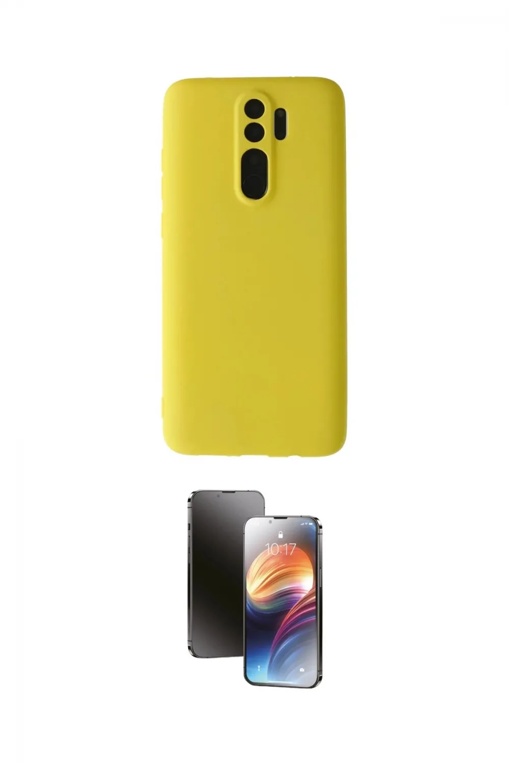 ieg™ Redmi Note 8 Pro Kılıf Kozmos Yansıma Özel Seri - Siyah 3D Antistatik Mat Seramik Nano Ekran Koruyucu