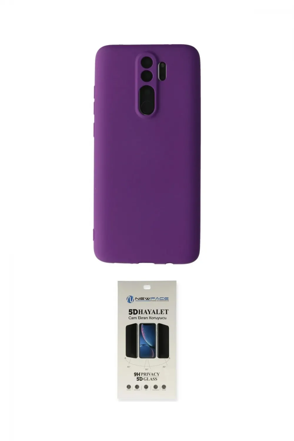 ieg™ Redmi Note 8 Pro Kılıf Kozmos Yansıma Özel Seri - Siyah 5D Hayalet Cam Ekran Koruyucu