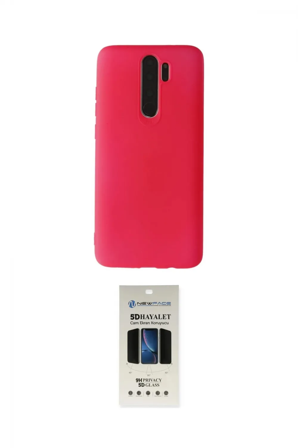 ieg™ Redmi Note 8 Pro Kılıf Kozmos Yansıma Özel Seri - Siyah 5D Hayalet Cam Ekran Koruyucu