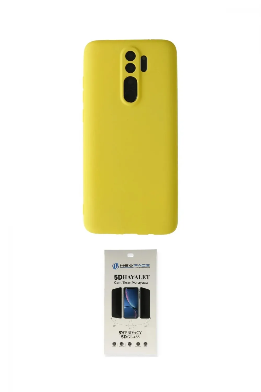 ieg™ Redmi Note 8 Pro Kılıf Kozmos Yansıma Özel Seri - Siyah 5D Hayalet Cam Ekran Koruyucu