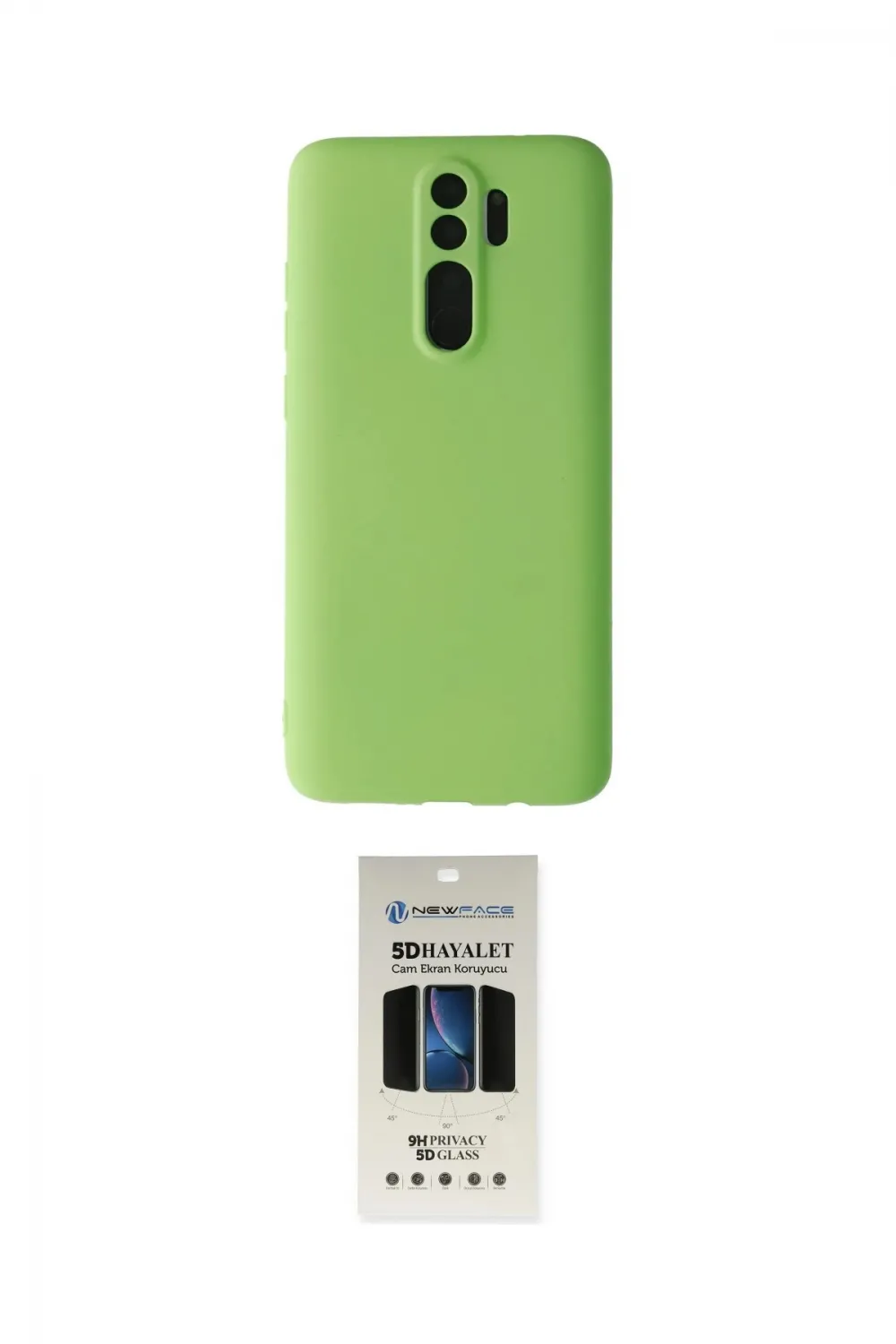 ieg™ Redmi Note 8 Pro Kılıf Kozmos Yansıma Özel Seri - Siyah 5D Hayalet Cam Ekran Koruyucu