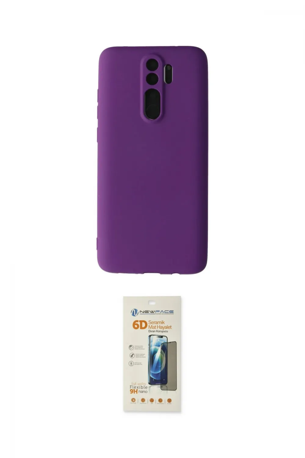 ieg™ Redmi Note 8 Pro Kılıf Kozmos Yansıma Özel Seri - Siyah 6D Mat Seramik Hayalet Nano Ekran Koruyucu