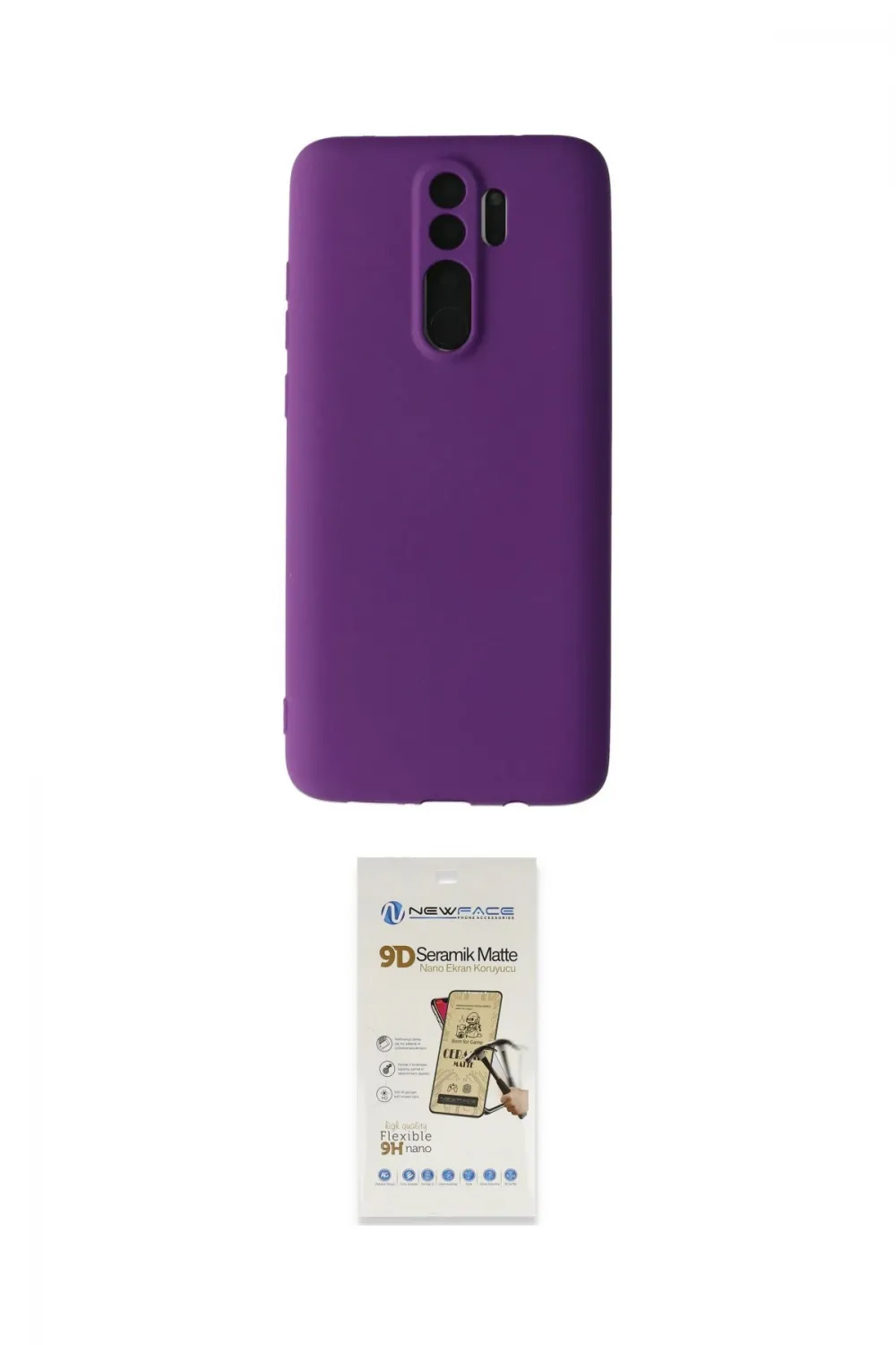 ieg™ Redmi Note 8 Pro Kılıf Kozmos Yansıma Özel Seri - Siyah Mat Seramik Nano Ekran Koruyucu