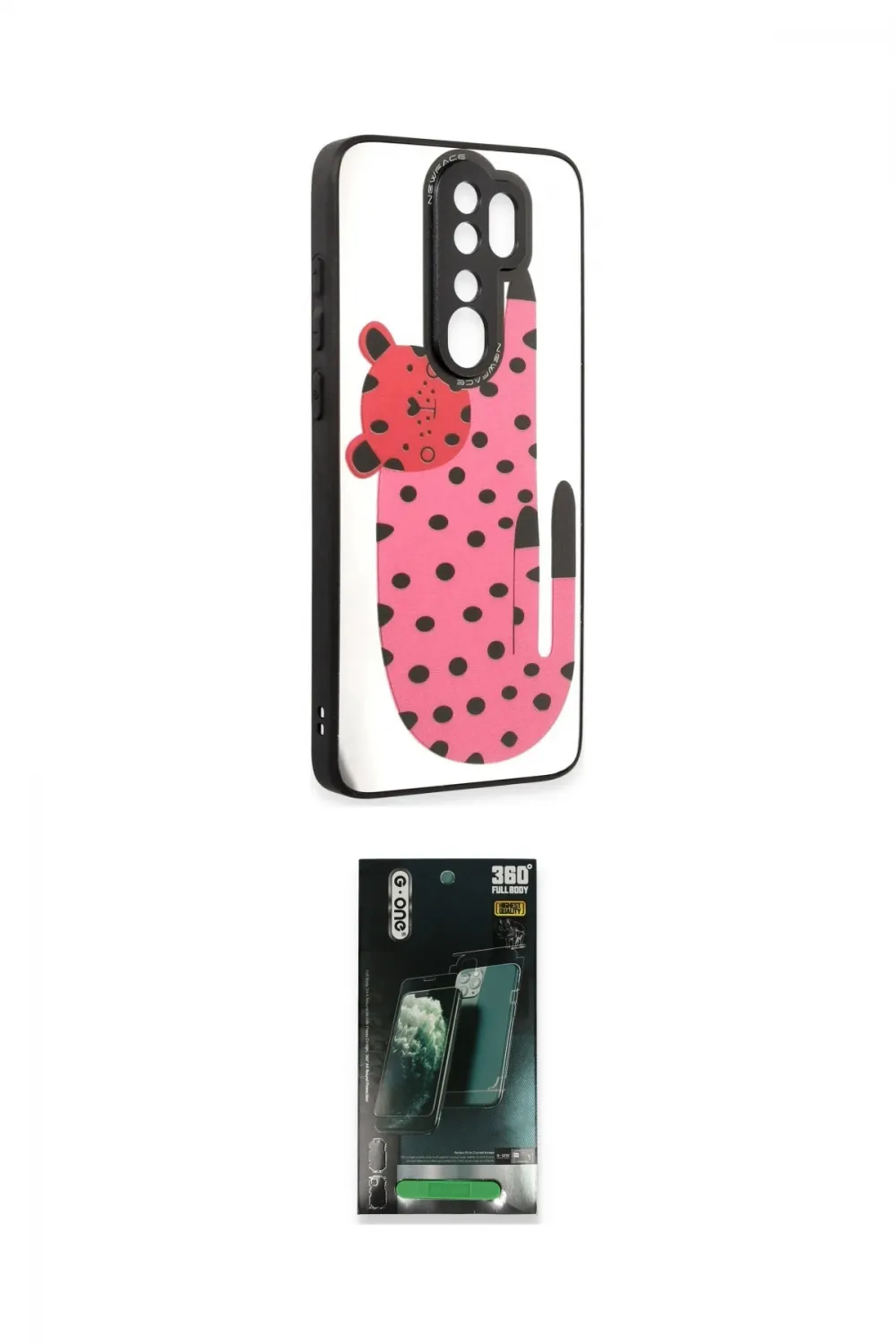 ieg™ Redmi Note 8 Pro Kılıf Odak Klasik Serisi - Şeffaf 360 Full Body Arka Koruyucu