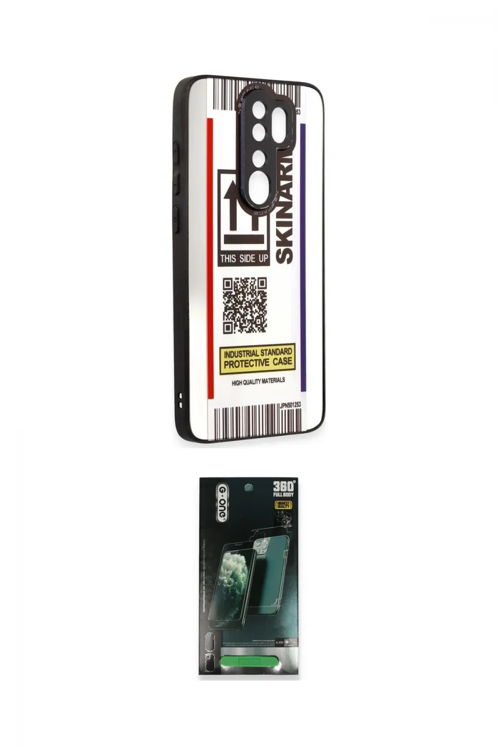 ieg™ Redmi Note 8 Pro Kılıf Odak Klasik Serisi - Şeffaf 360 Full Body Arka Koruyucu