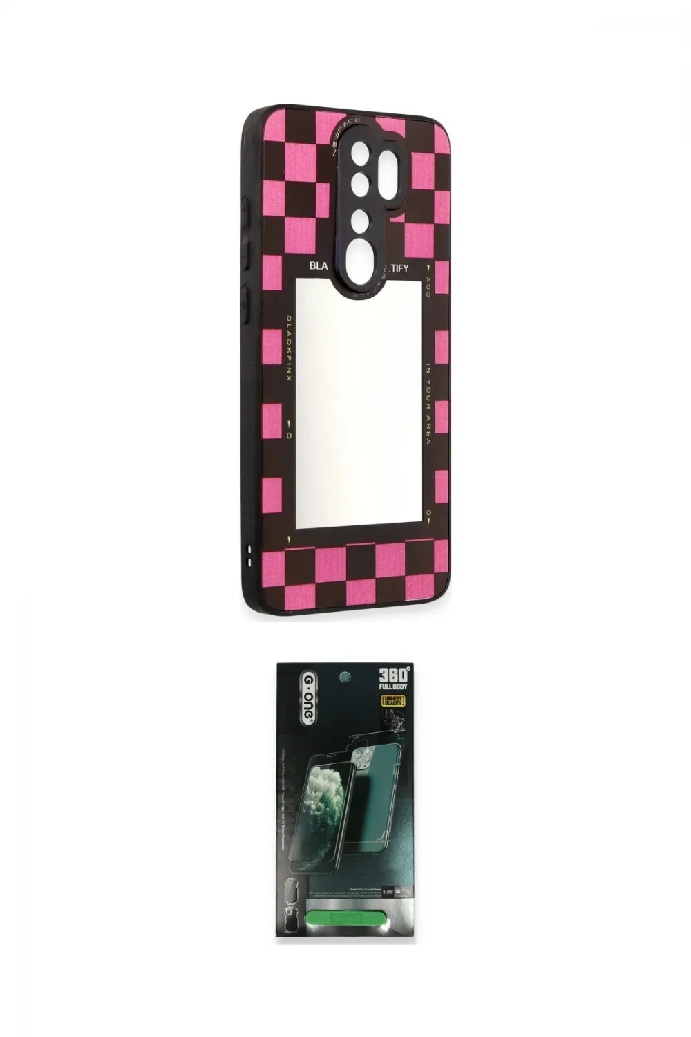 ieg™ Redmi Note 8 Pro Kılıf Odak Klasik Serisi - Şeffaf 360 Full Body Arka Koruyucu