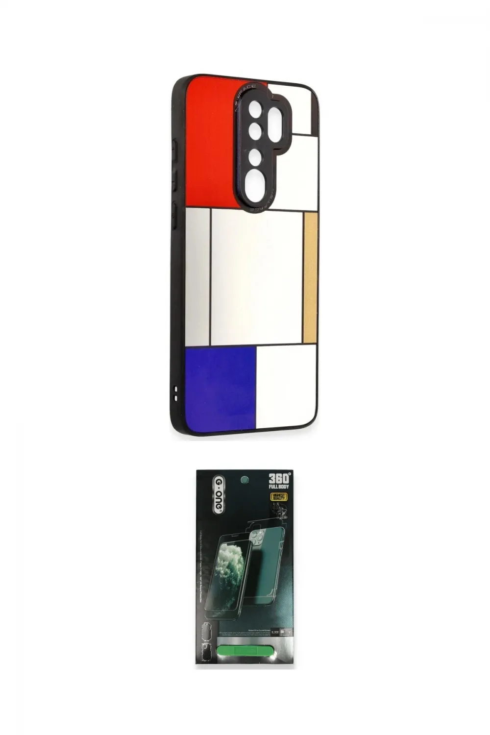 ieg™ Redmi Note 8 Pro Kılıf Odak Klasik Serisi - Şeffaf 360 Full Body Arka Koruyucu