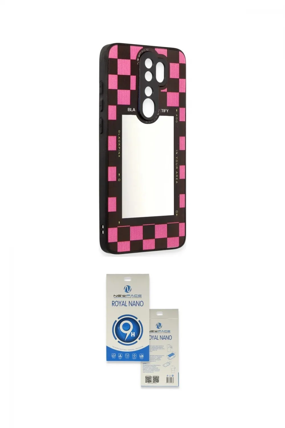 ieg™ Redmi Note 8 Pro Kılıf Odak Klasik Serisi - Şeffaf Royal Nano Ekran Koruyucu