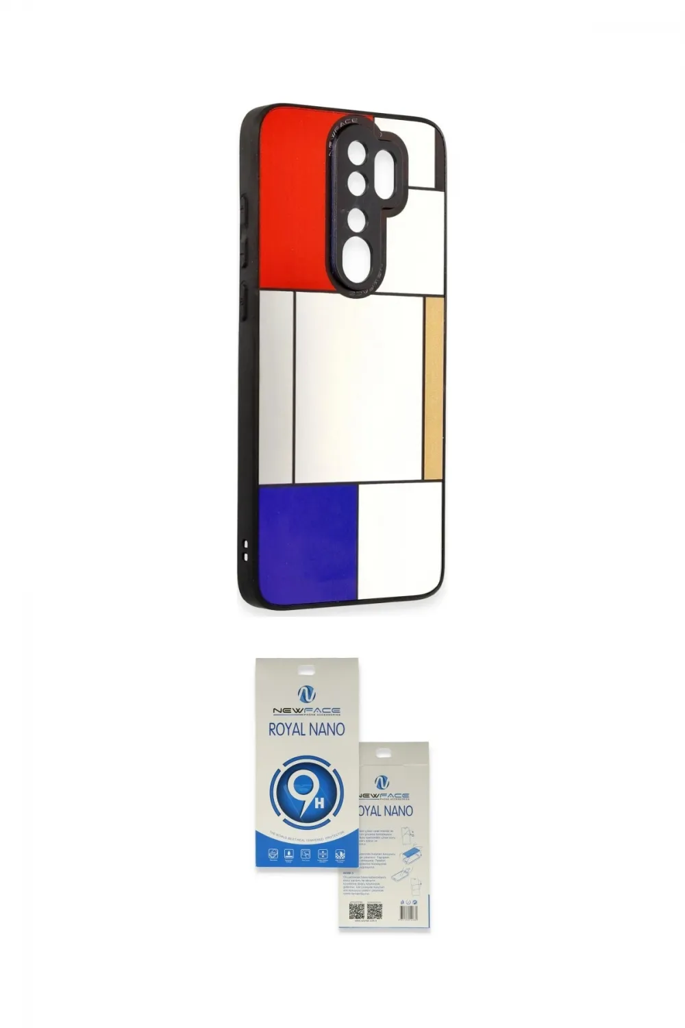 ieg™ Redmi Note 8 Pro Kılıf Odak Klasik Serisi - Şeffaf Royal Nano Ekran Koruyucu