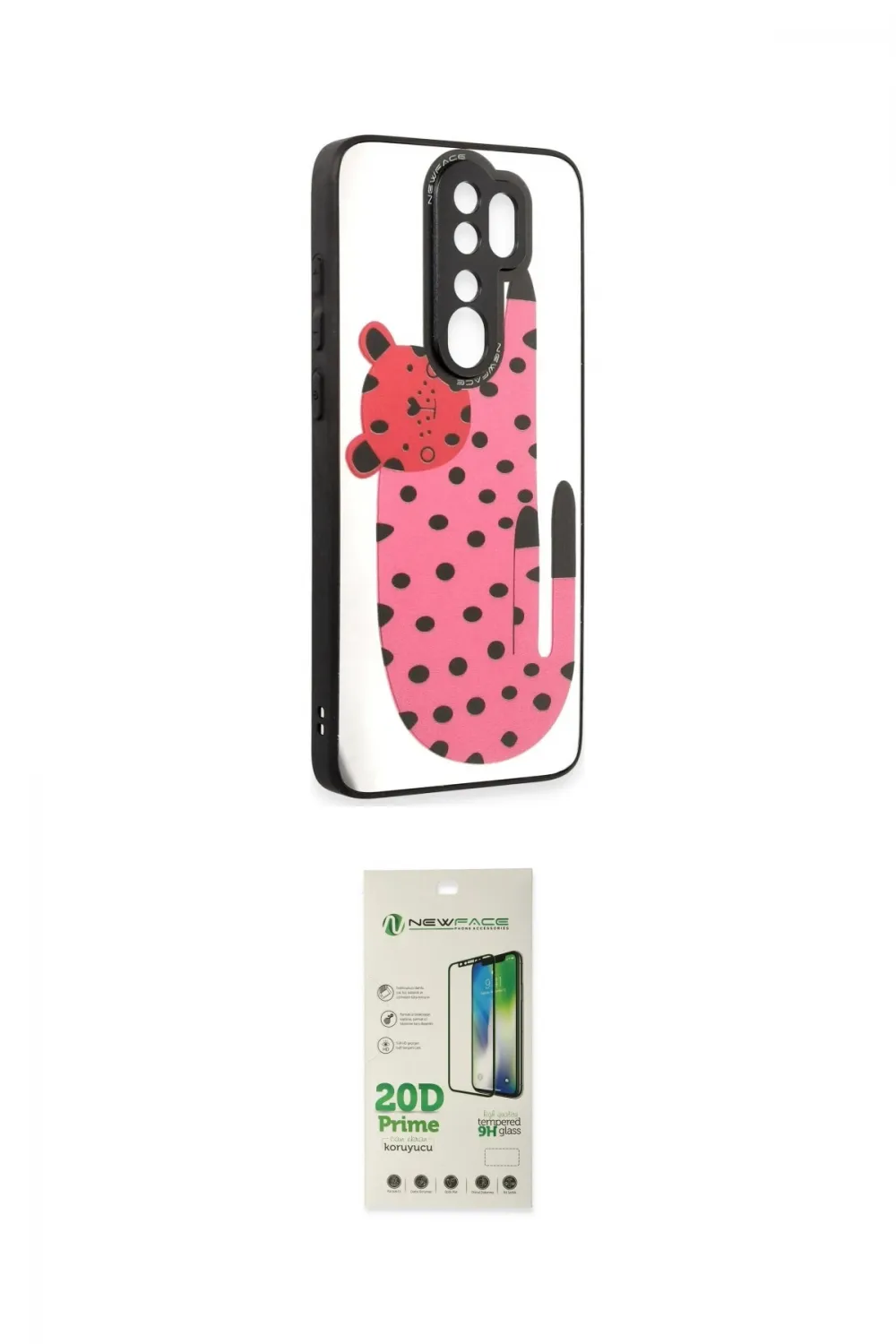 ieg™ Redmi Note 8 Pro Kılıf Odak Klasik Serisi - Siyah 20D Premium Cam Ekran Koruyucu