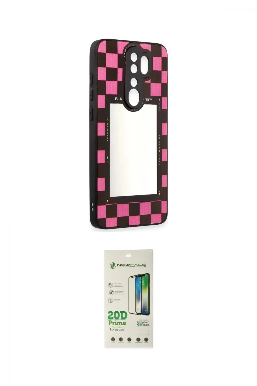 ieg™ Redmi Note 8 Pro Kılıf Odak Klasik Serisi - Siyah 20D Premium Cam Ekran Koruyucu