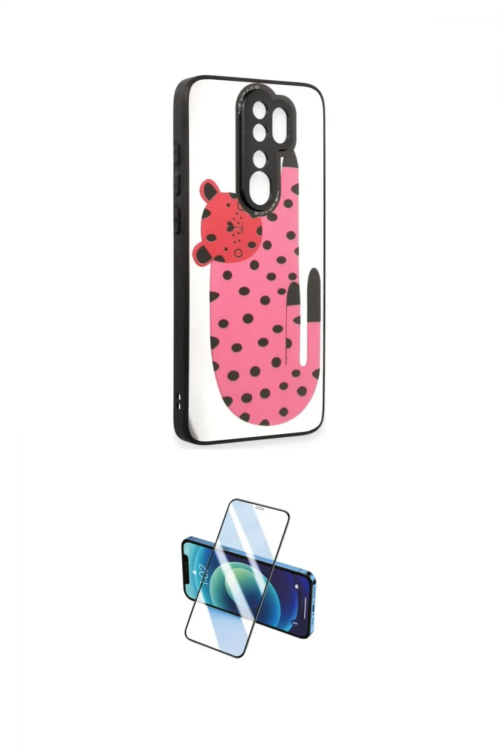 ieg™ Redmi Note 8 Pro Kılıf Odak Klasik Serisi - Siyah 3D Antistatik Seramik Nano Ekran Koruyucu