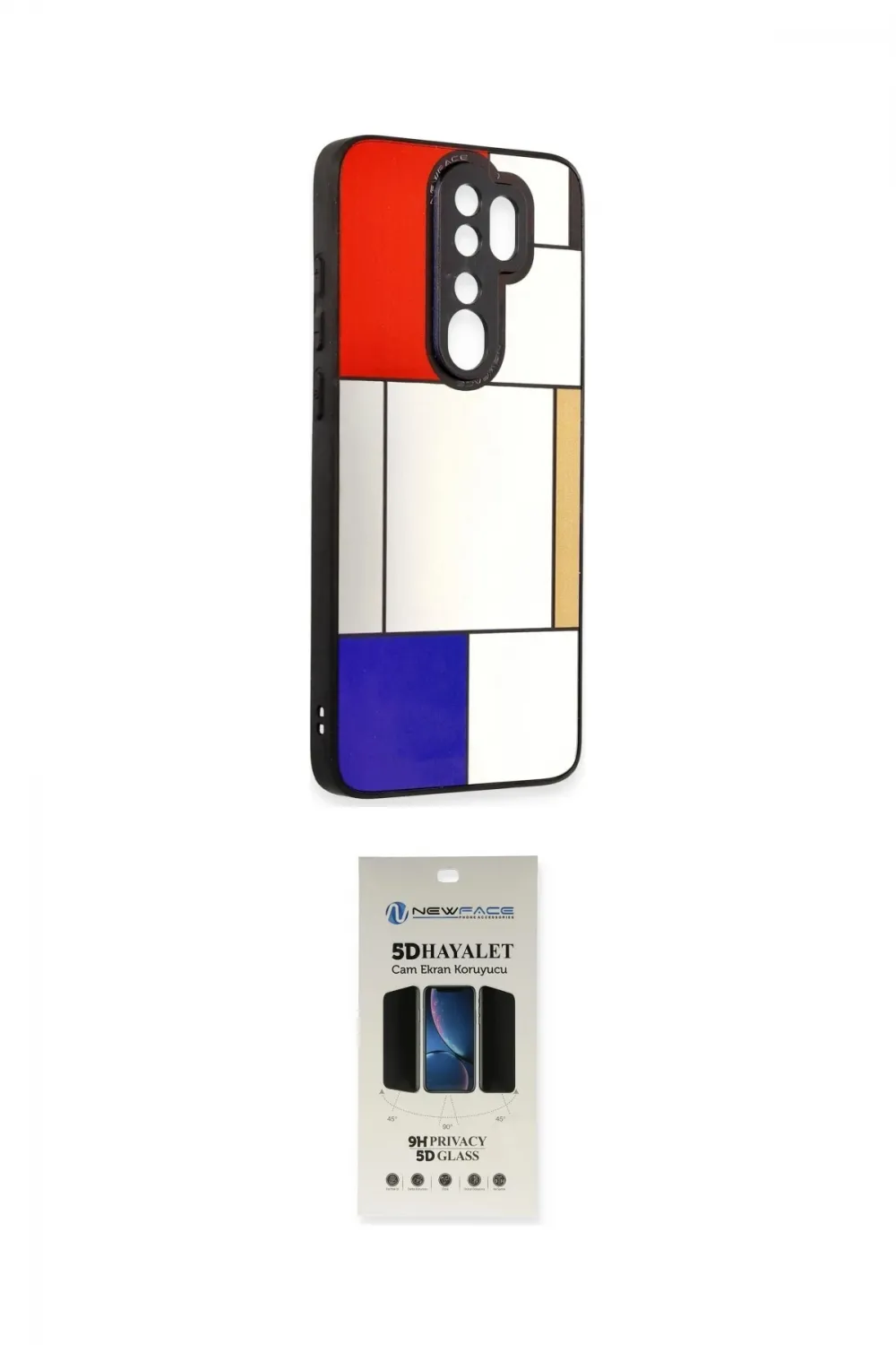 ieg™ Redmi Note 8 Pro Kılıf Odak Klasik Serisi - Siyah 5D Hayalet Cam Ekran Koruyucu