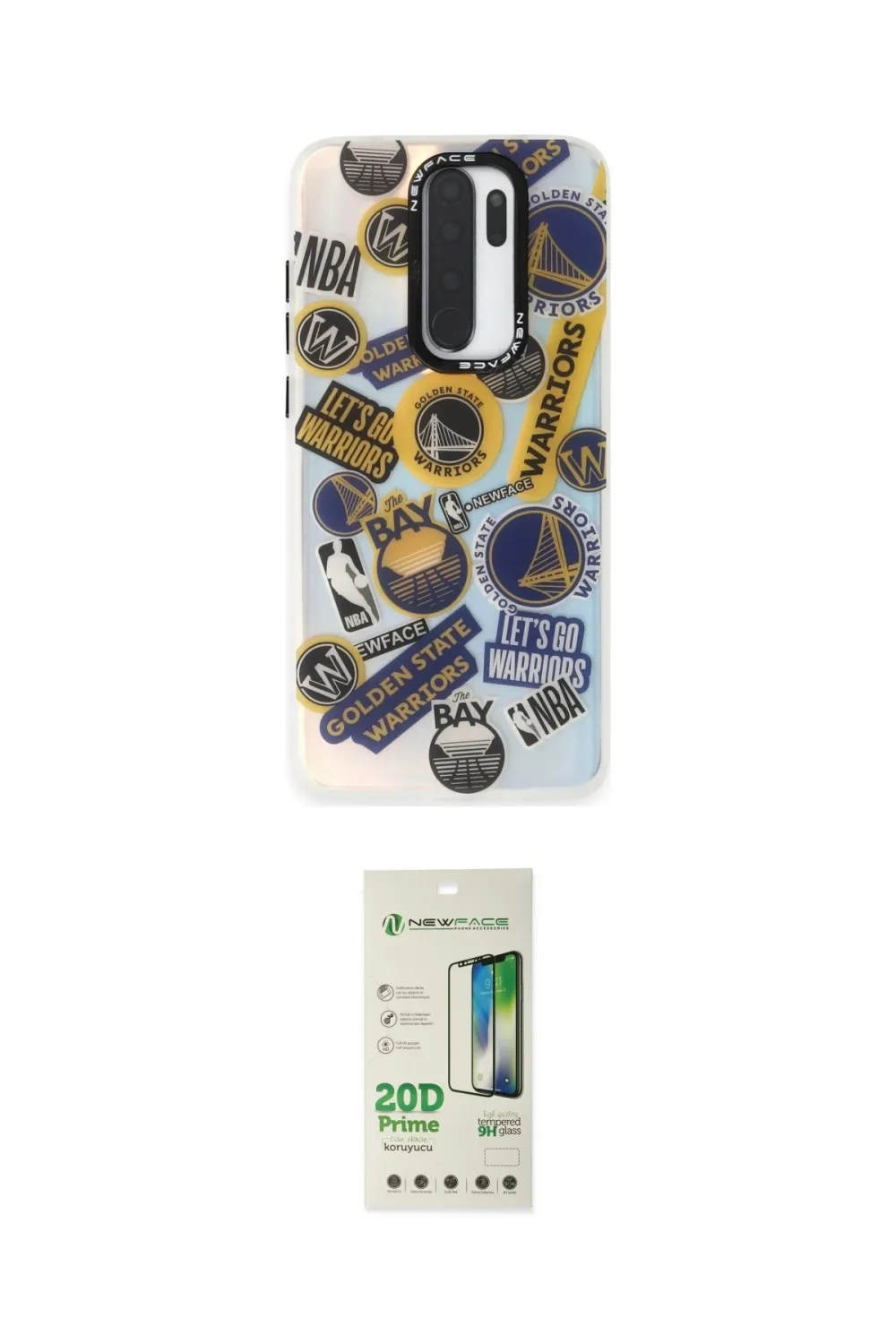 ieg™ Redmi Note 8 Pro Kılıf Siluet Çizgi Koleksiyonu - Siyah 20D Premium Cam Ekran Koruyucu