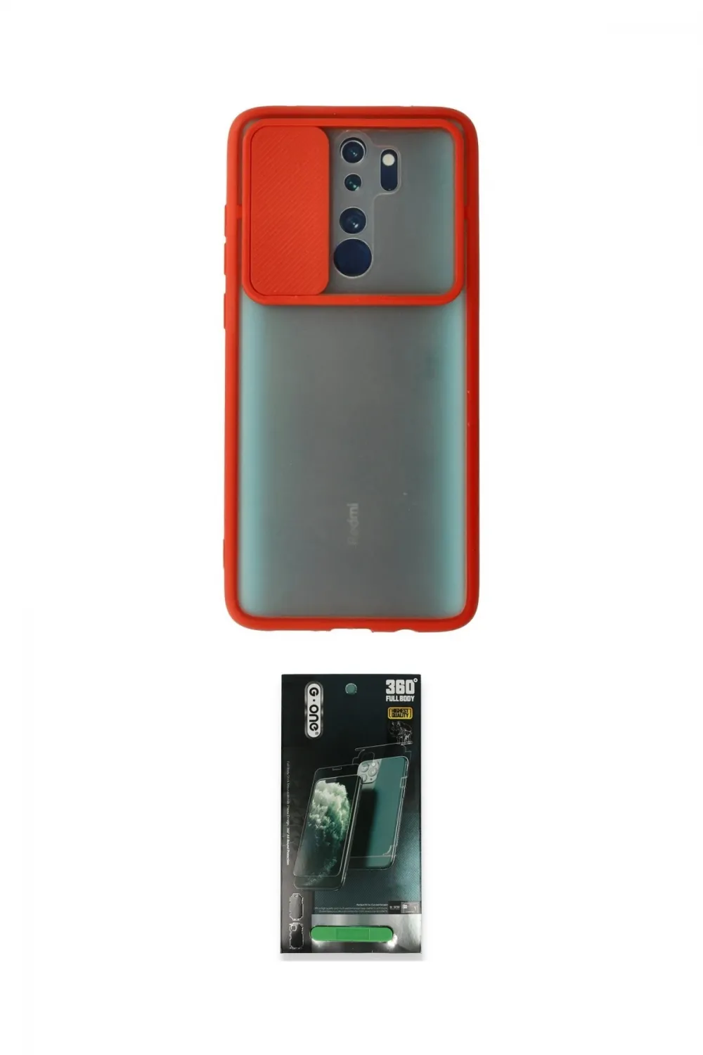 ieg™ Redmi Note 8 Pro Kılıf Vadi Çizgi - Şeffaf 360 Full Body Arka Koruyucu