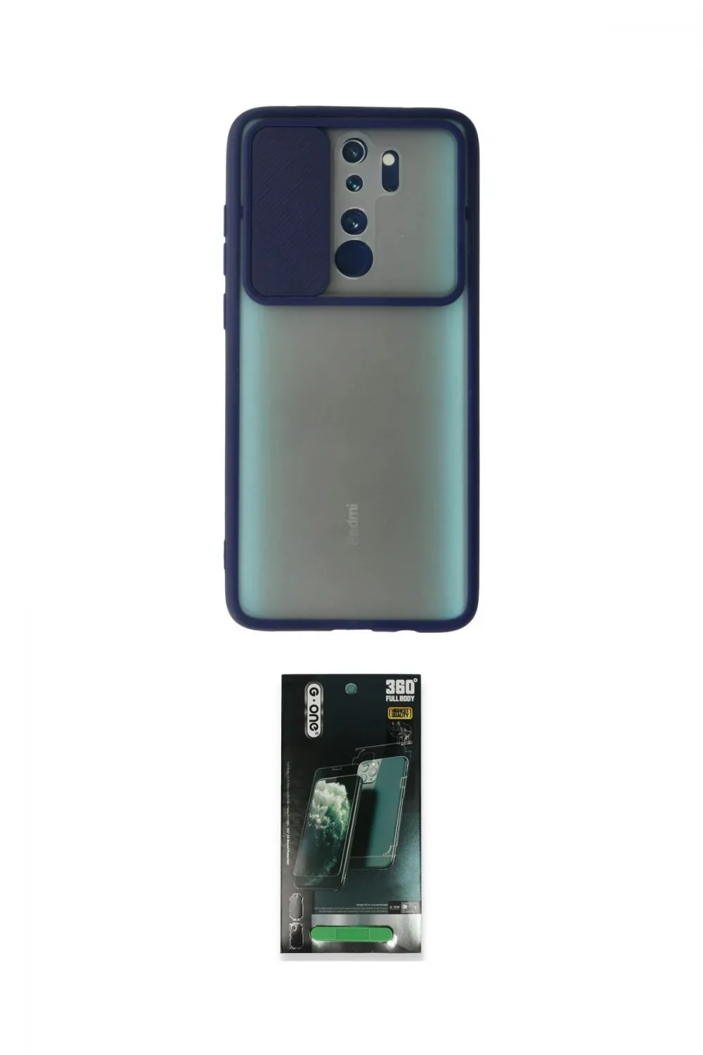 ieg™ Redmi Note 8 Pro Kılıf Vadi Çizgi - Şeffaf 360 Full Body Arka Koruyucu