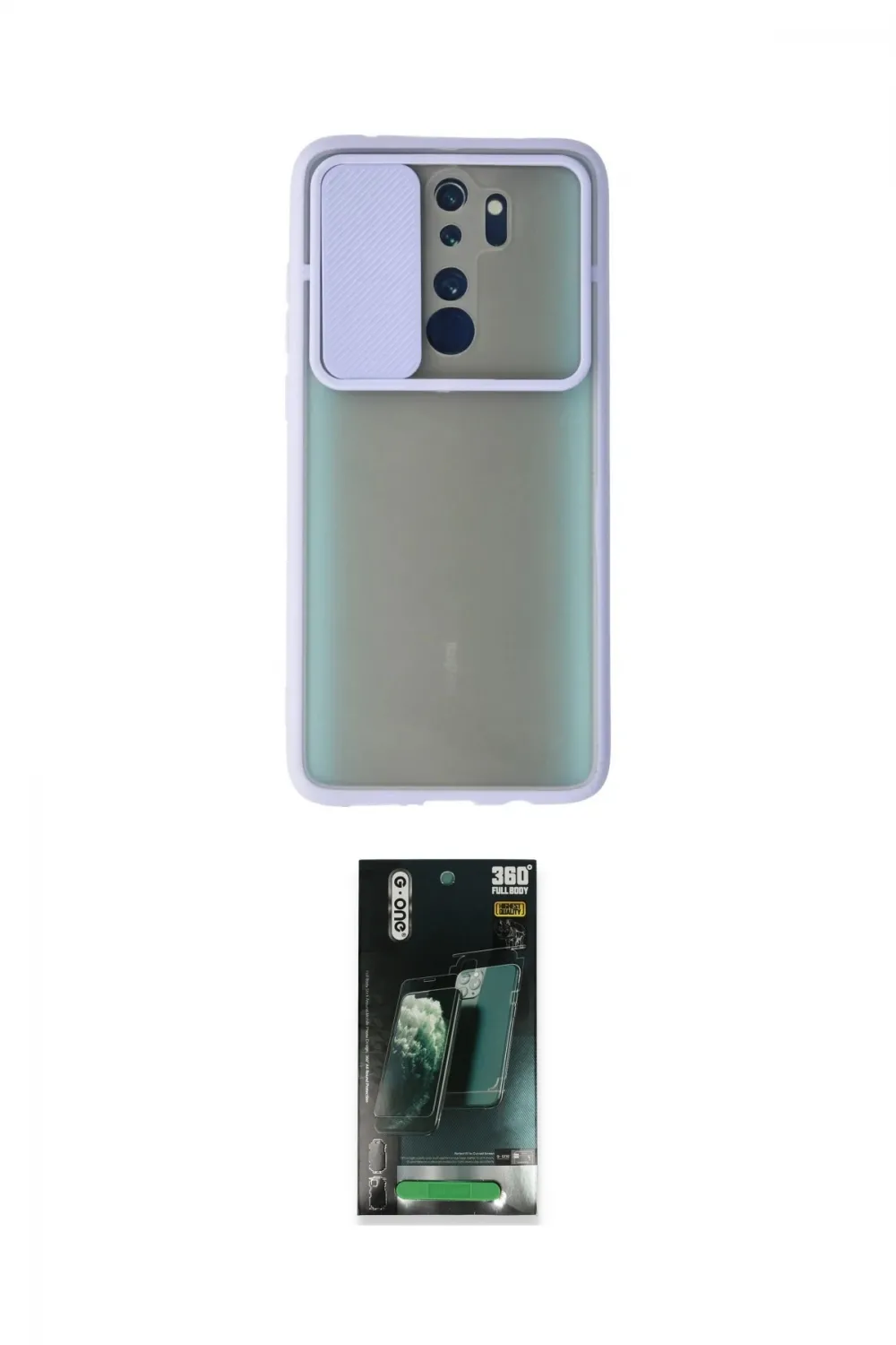 ieg™ Redmi Note 8 Pro Kılıf Vadi Çizgi - Şeffaf 360 Full Body Arka Koruyucu