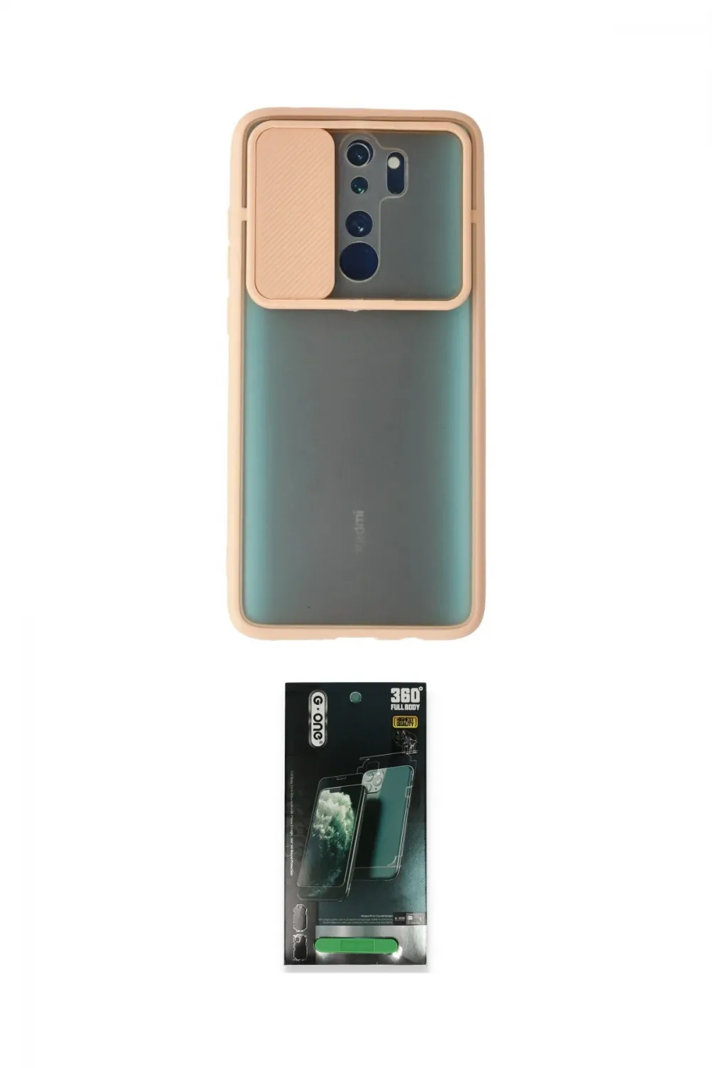 ieg™ Redmi Note 8 Pro Kılıf Vadi Çizgi - Şeffaf 360 Full Body Arka Koruyucu