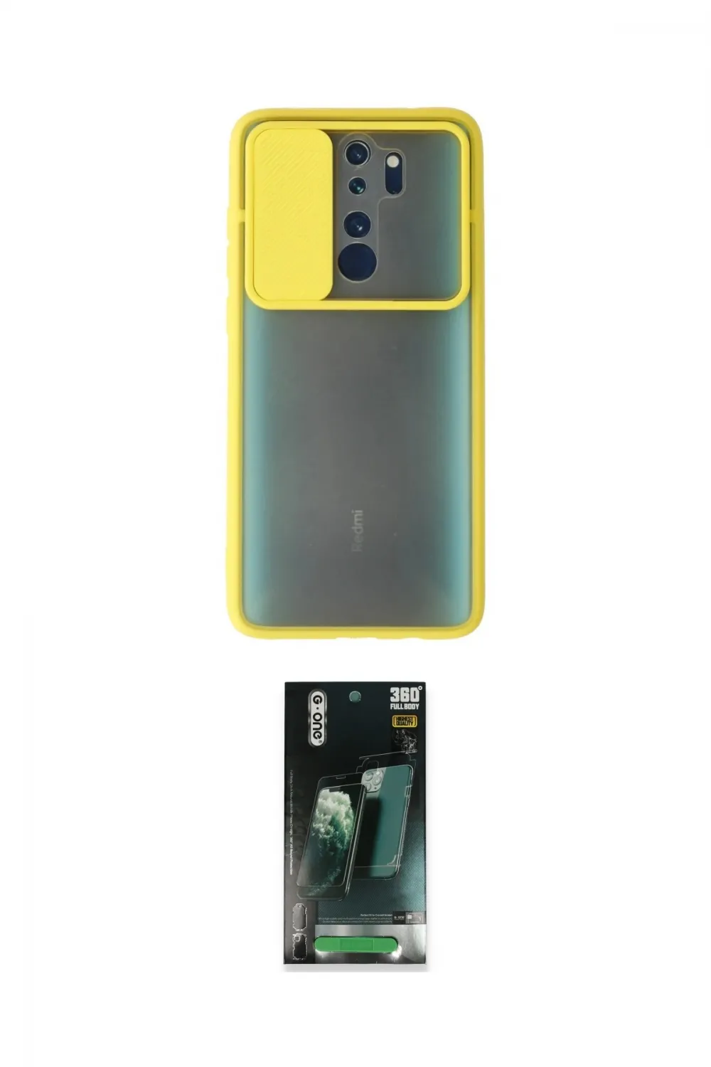ieg™ Redmi Note 8 Pro Kılıf Vadi Çizgi - Şeffaf 360 Full Body Arka Koruyucu