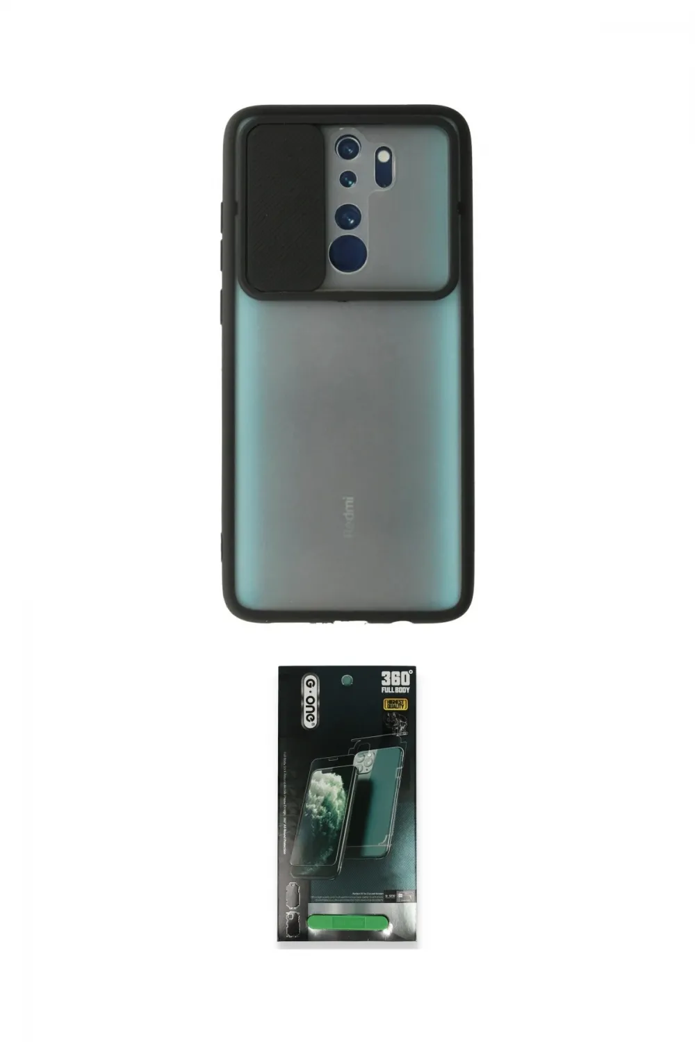 ieg™ Redmi Note 8 Pro Kılıf Vadi Çizgi - Şeffaf 360 Full Body Arka Koruyucu