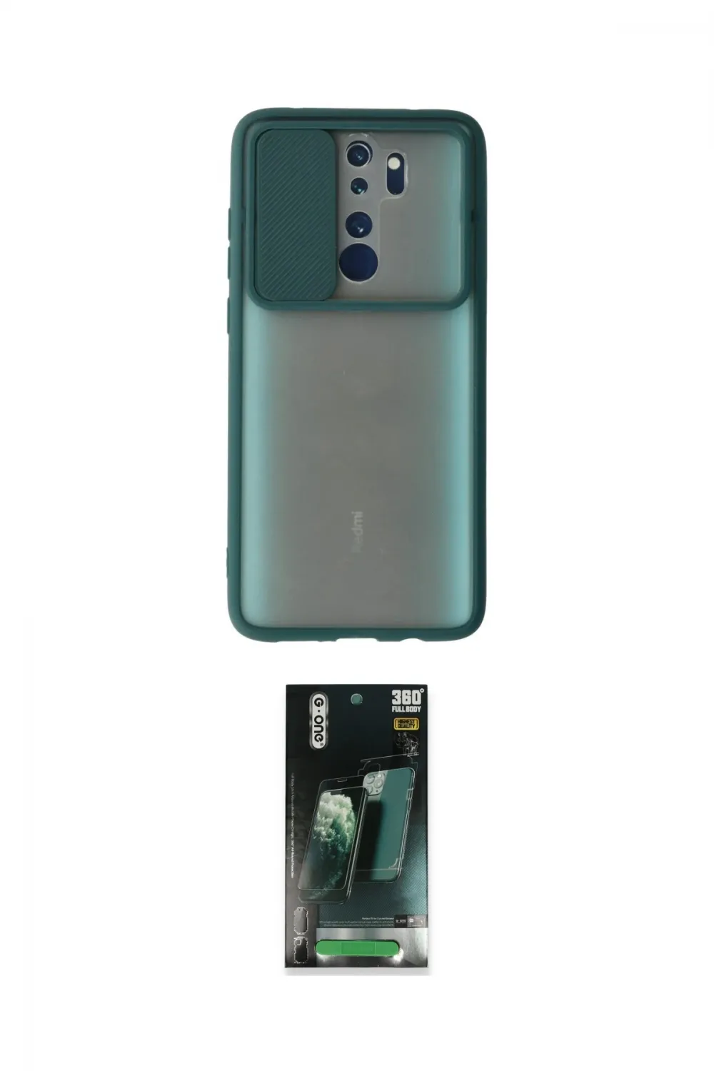 ieg™ Redmi Note 8 Pro Kılıf Vadi Çizgi - Şeffaf 360 Full Body Arka Koruyucu