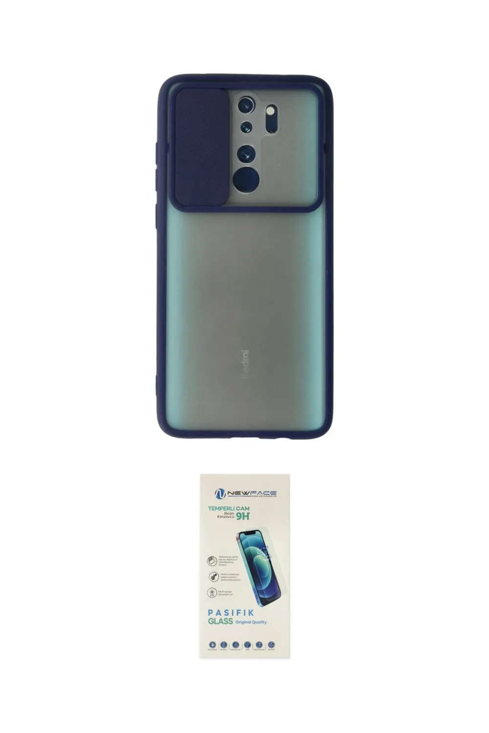 ieg™ Redmi Note 8 Pro Kılıf Vadi Çizgi - Şeffaf Pasifik Cam Ekran Koruyucu