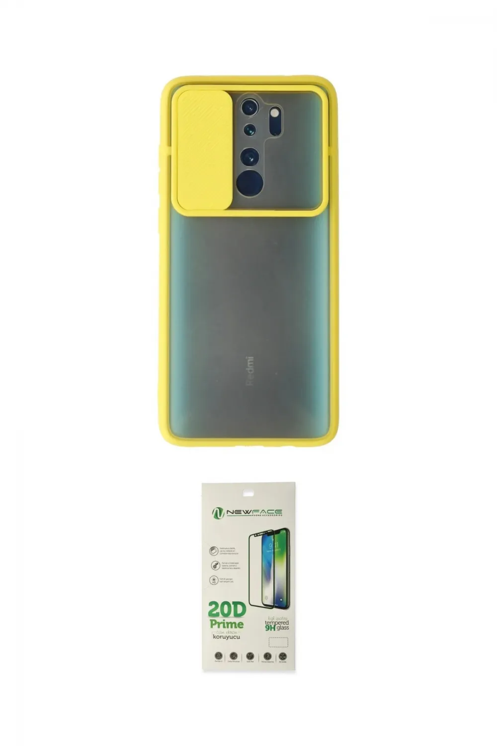 ieg™ Redmi Note 8 Pro Kılıf Vadi Çizgi - Siyah 20D Premium Cam Ekran Koruyucu