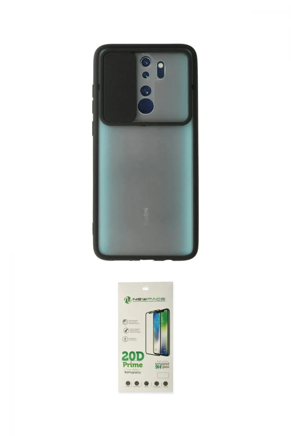 ieg™ Redmi Note 8 Pro Kılıf Vadi Çizgi - Siyah 20D Premium Cam Ekran Koruyucu