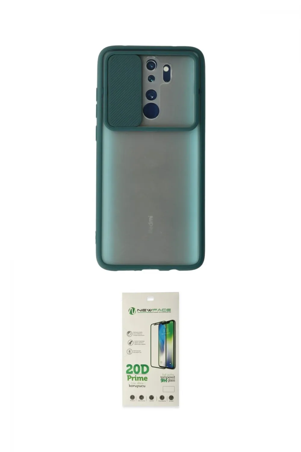 ieg™ Redmi Note 8 Pro Kılıf Vadi Çizgi - Siyah 20D Premium Cam Ekran Koruyucu