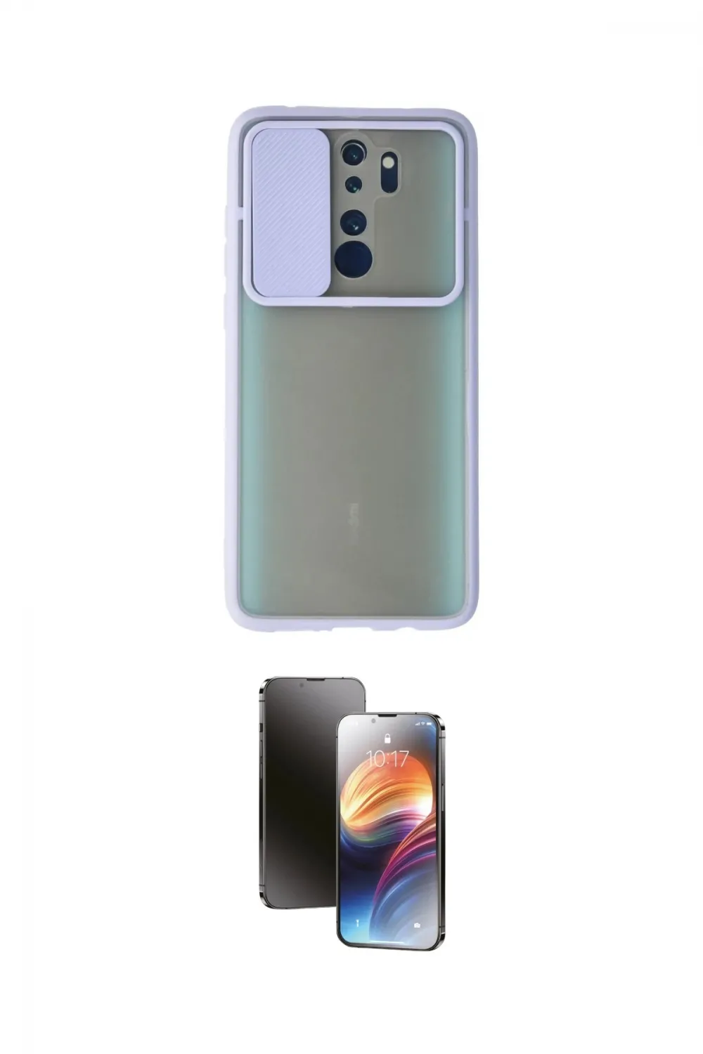 ieg™ Redmi Note 8 Pro Kılıf Vadi Çizgi - Siyah 3D Antistatik Mat Seramik Nano Ekran Koruyucu