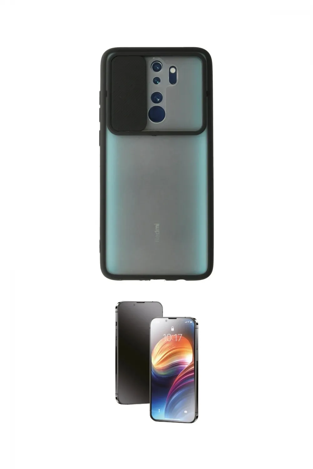 ieg™ Redmi Note 8 Pro Kılıf Vadi Çizgi - Siyah 3D Antistatik Mat Seramik Nano Ekran Koruyucu