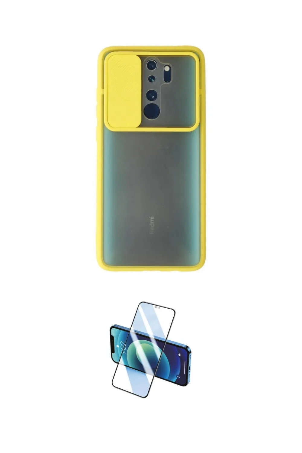 ieg™ Redmi Note 8 Pro Kılıf Vadi Çizgi - Siyah 3D Antistatik Seramik Nano Ekran Koruyucu