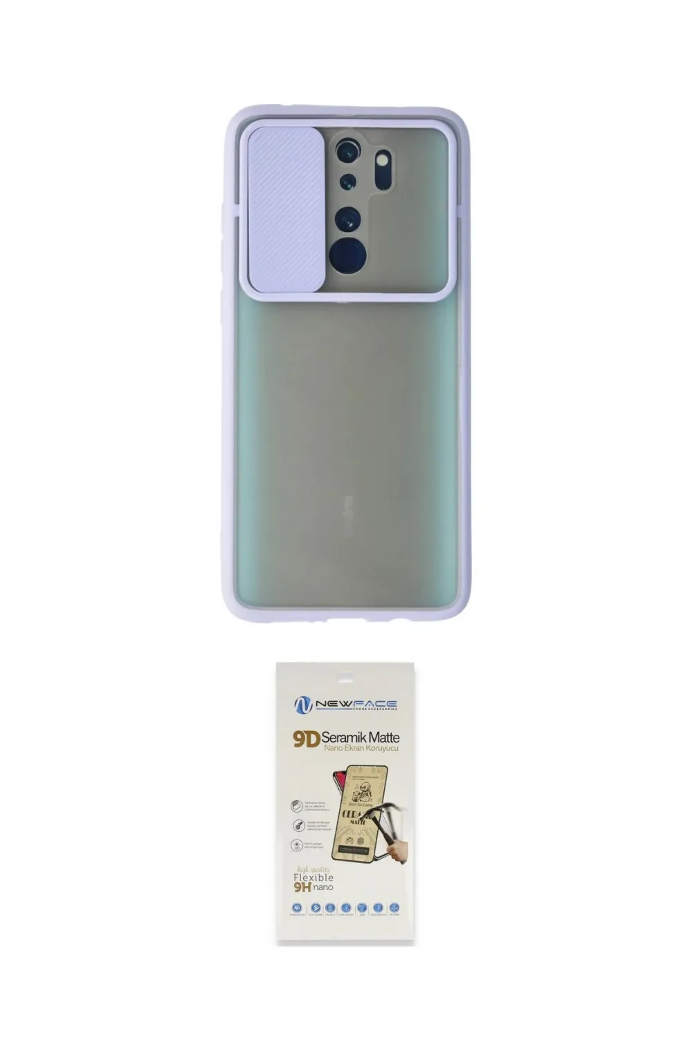 ieg™ Redmi Note 8 Pro Kılıf Vadi Çizgi - Siyah Mat Seramik Nano Ekran Koruyucu