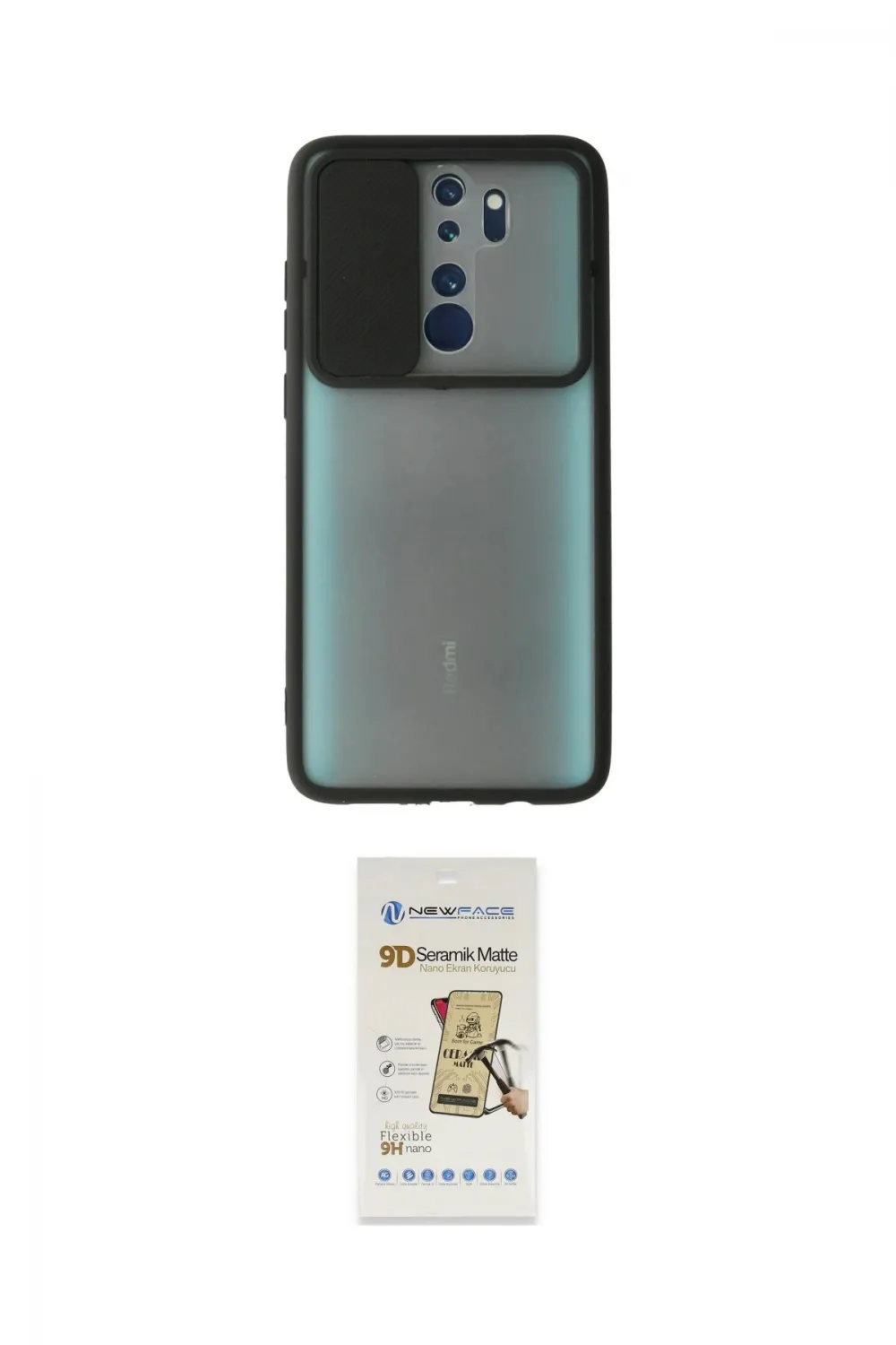 ieg™ Redmi Note 8 Pro Kılıf Vadi Çizgi - Siyah Mat Seramik Nano Ekran Koruyucu