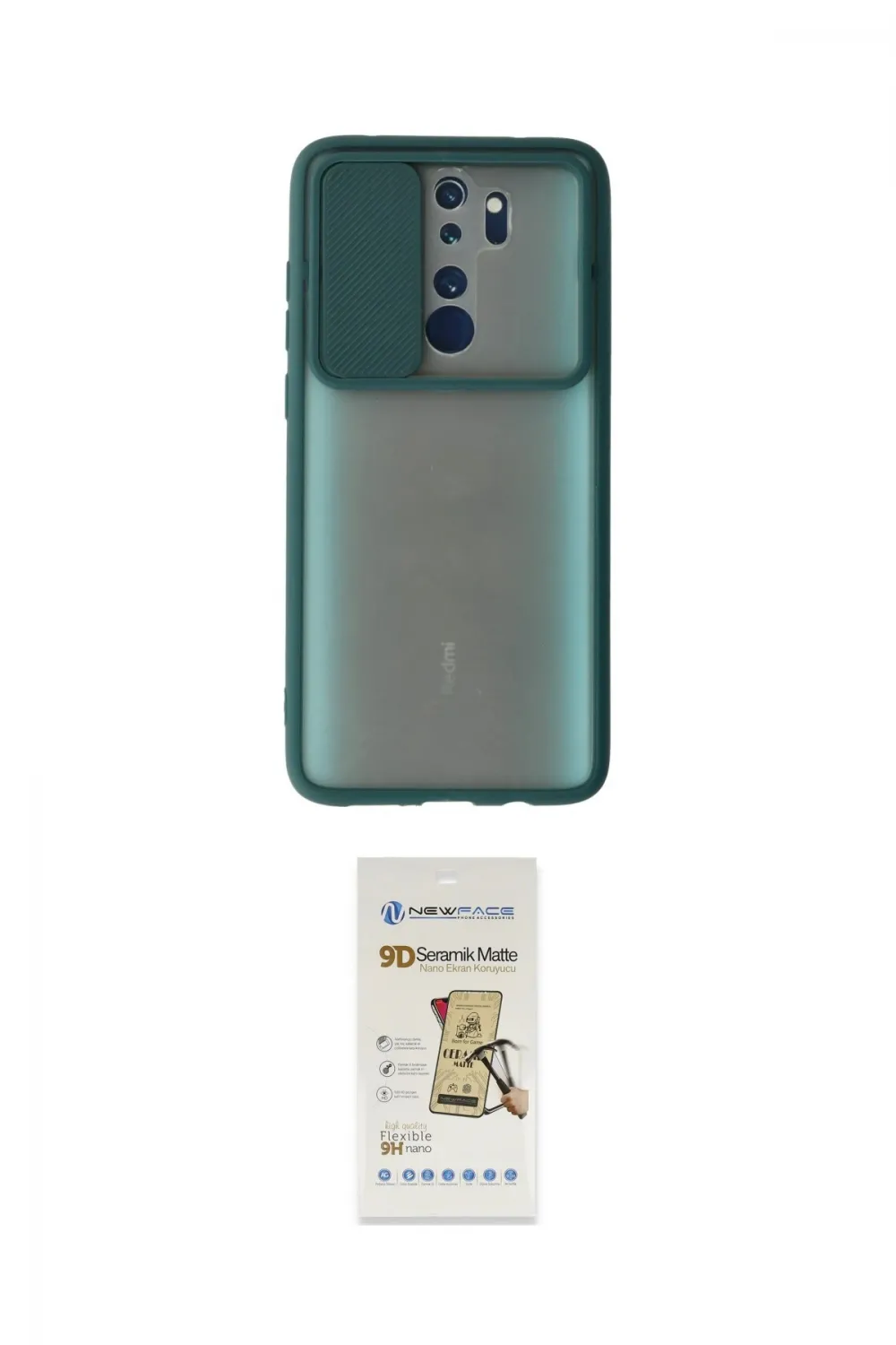 ieg™ Redmi Note 8 Pro Kılıf Vadi Çizgi - Siyah Mat Seramik Nano Ekran Koruyucu