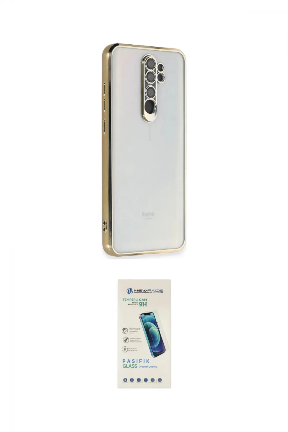 ieg™ Redmi Note 8 Pro Kılıf Vadi Minimal - Şeffaf Pasifik Cam Ekran Koruyucu