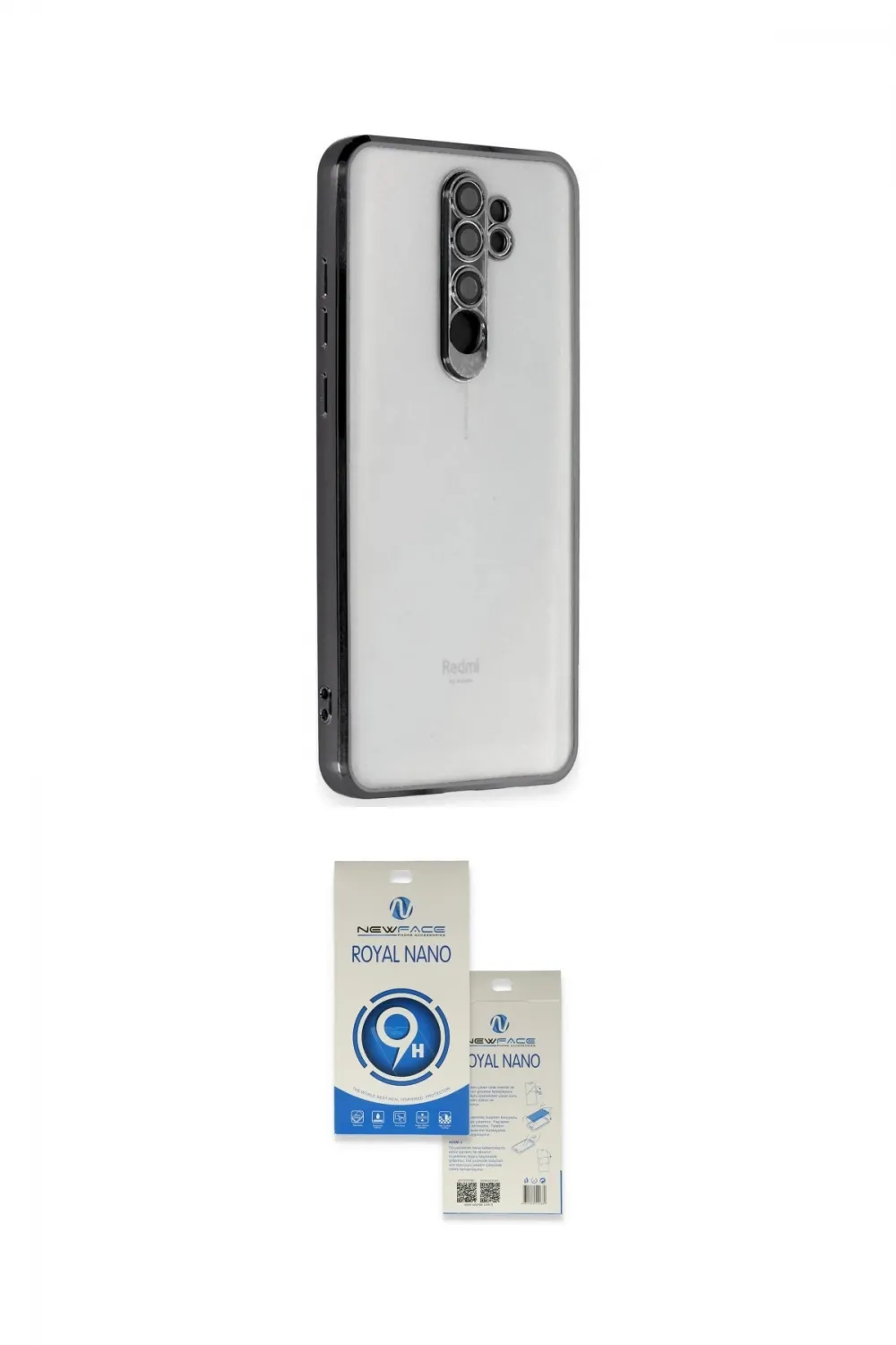 ieg™ Redmi Note 8 Pro Kılıf Vadi Minimal - Şeffaf Royal Nano Ekran Koruyucu