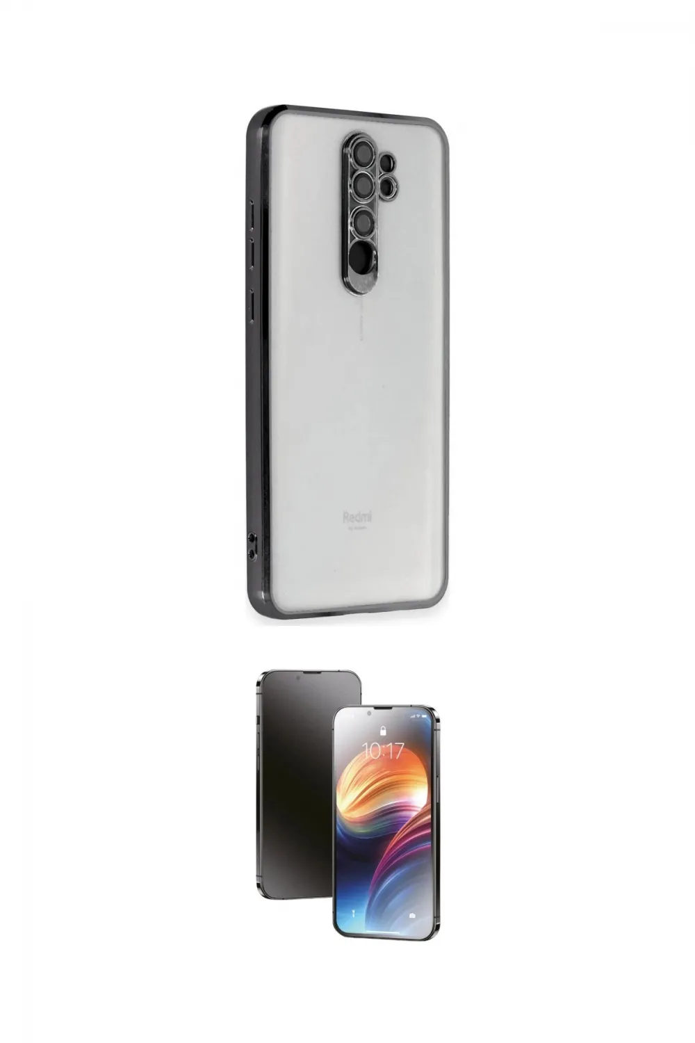 ieg™ Redmi Note 8 Pro Kılıf Vadi Minimal - Siyah 3D Antistatik Mat Seramik Nano Ekran Koruyucu