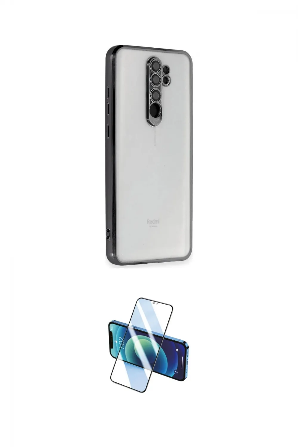 ieg™ Redmi Note 8 Pro Kılıf Vadi Minimal - Siyah 3D Antistatik Seramik Nano Ekran Koruyucu