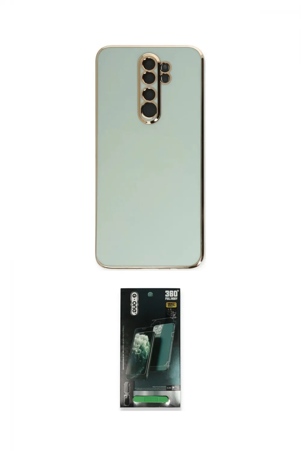 ieg™ Redmi Note 8 Pro Kılıf Yankı Serisi - Şeffaf 360 Full Body Arka Koruyucu