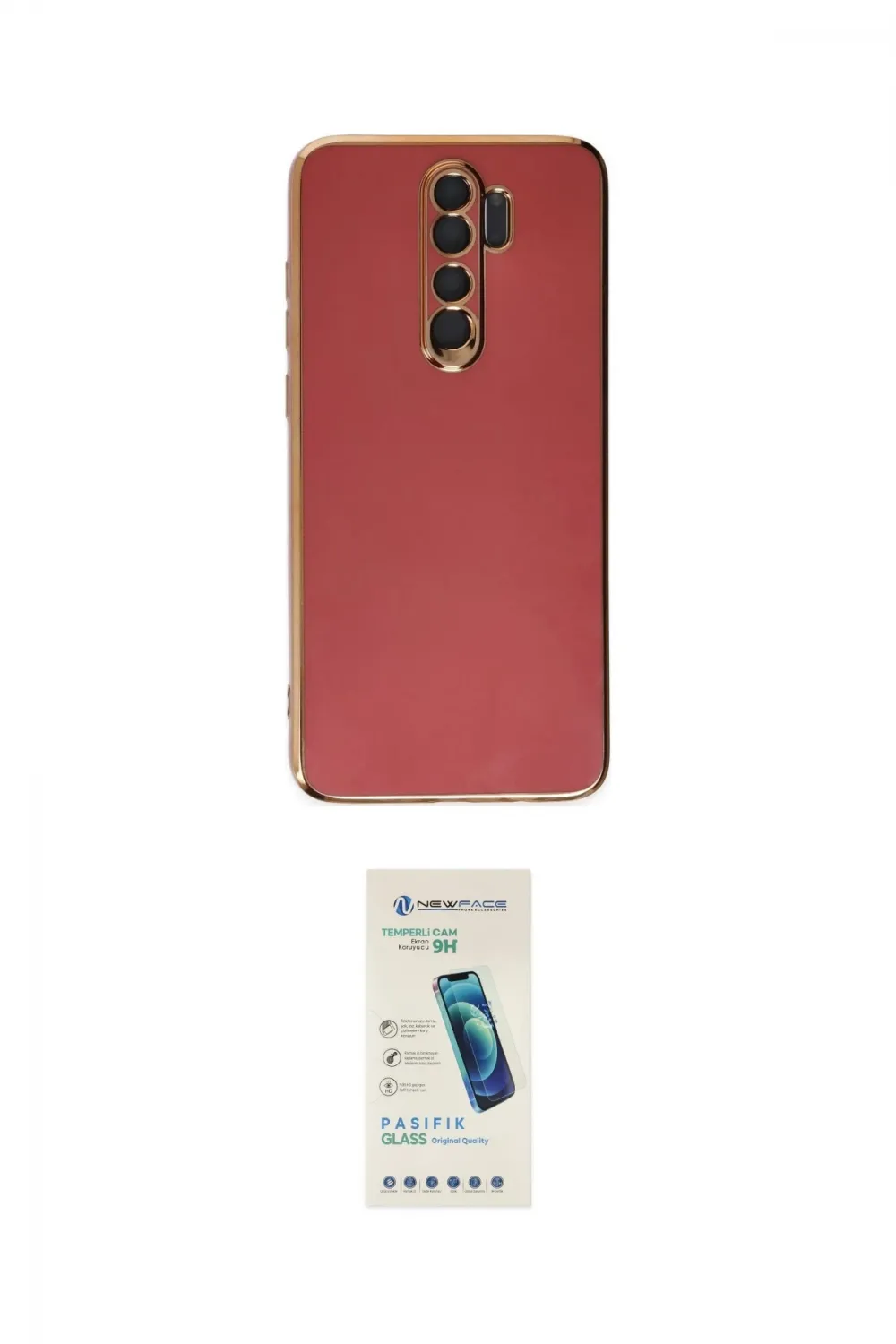 ieg™ Redmi Note 8 Pro Kılıf Yankı Serisi - Şeffaf Pasifik Cam Ekran Koruyucu