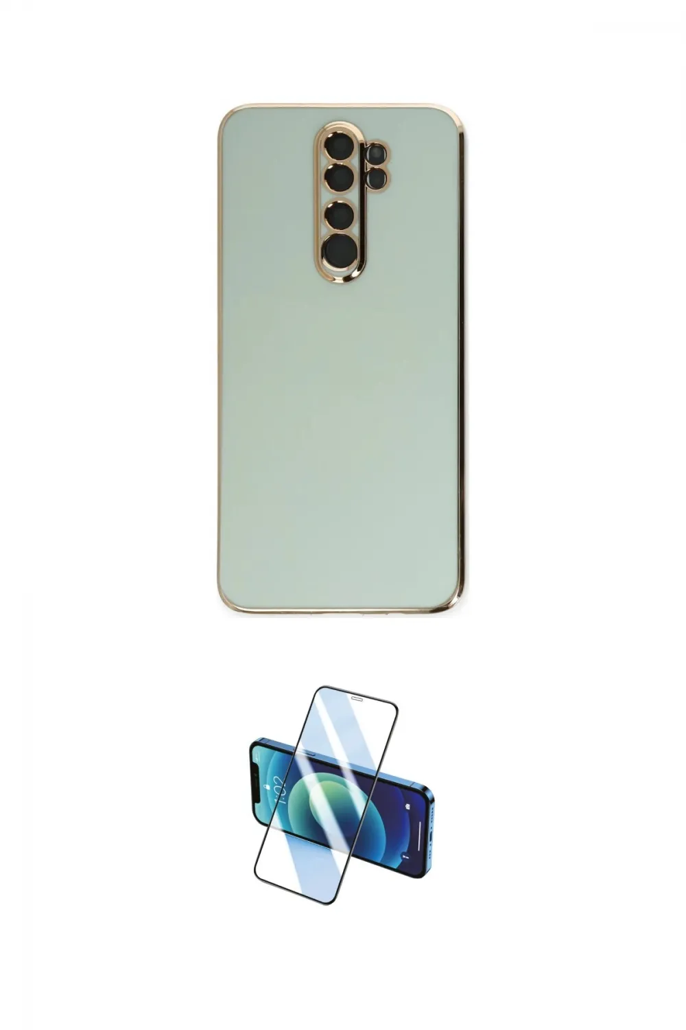 ieg™ Redmi Note 8 Pro Kılıf Yankı Serisi - Siyah 3D Antistatik Cam Ekran Koruyucu