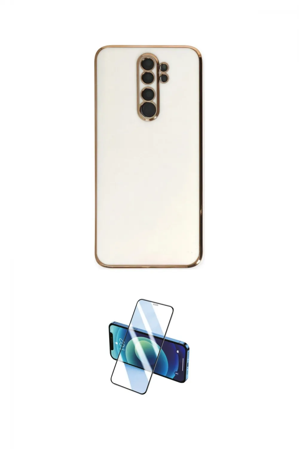 ieg™ Redmi Note 8 Pro Kılıf Yankı Serisi - Siyah 3D Antistatik Cam Ekran Koruyucu