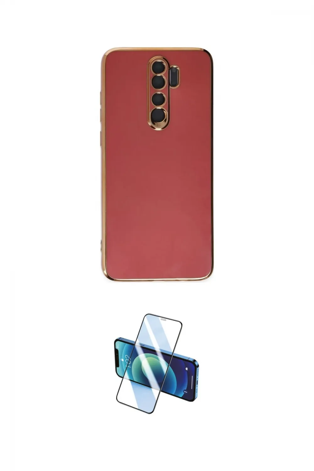 ieg™ Redmi Note 8 Pro Kılıf Yankı Serisi - Siyah 3D Antistatik Cam Ekran Koruyucu
