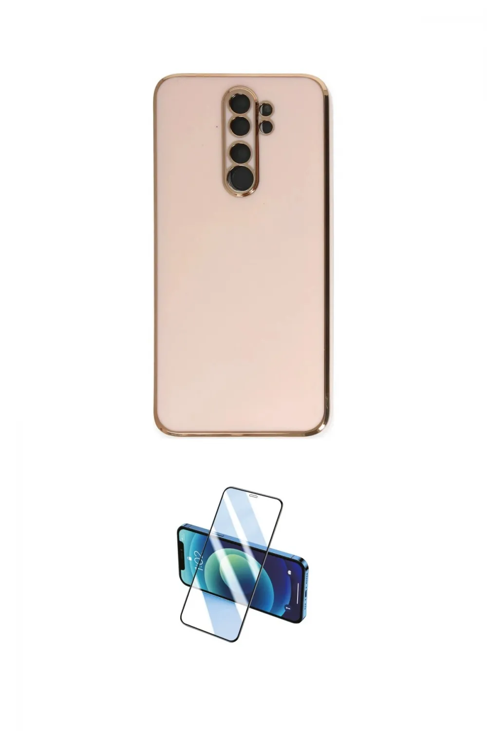 ieg™ Redmi Note 8 Pro Kılıf Yankı Serisi - Siyah 3D Antistatik Cam Ekran Koruyucu