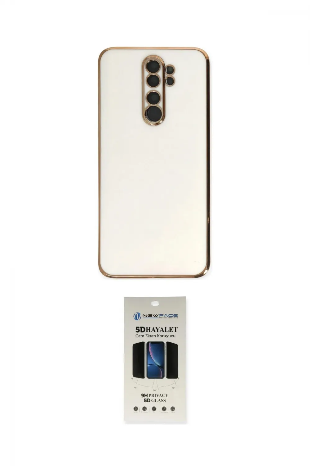 ieg™ Redmi Note 8 Pro Kılıf Yankı Serisi - Siyah 5D Hayalet Cam Ekran Koruyucu