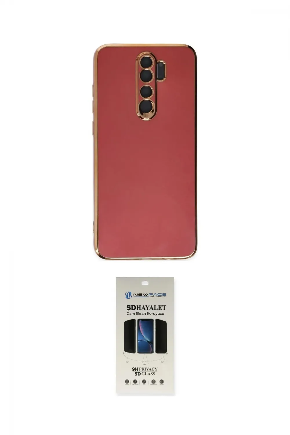 ieg™ Redmi Note 8 Pro Kılıf Yankı Serisi - Siyah 5D Hayalet Cam Ekran Koruyucu