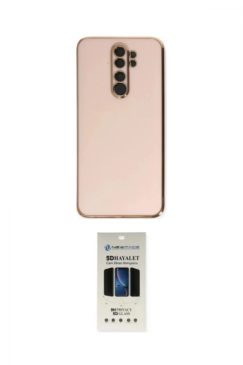 ieg™ Redmi Note 8 Pro Kılıf Yankı Serisi - Siyah 5D Hayalet Cam Ekran Koruyucu