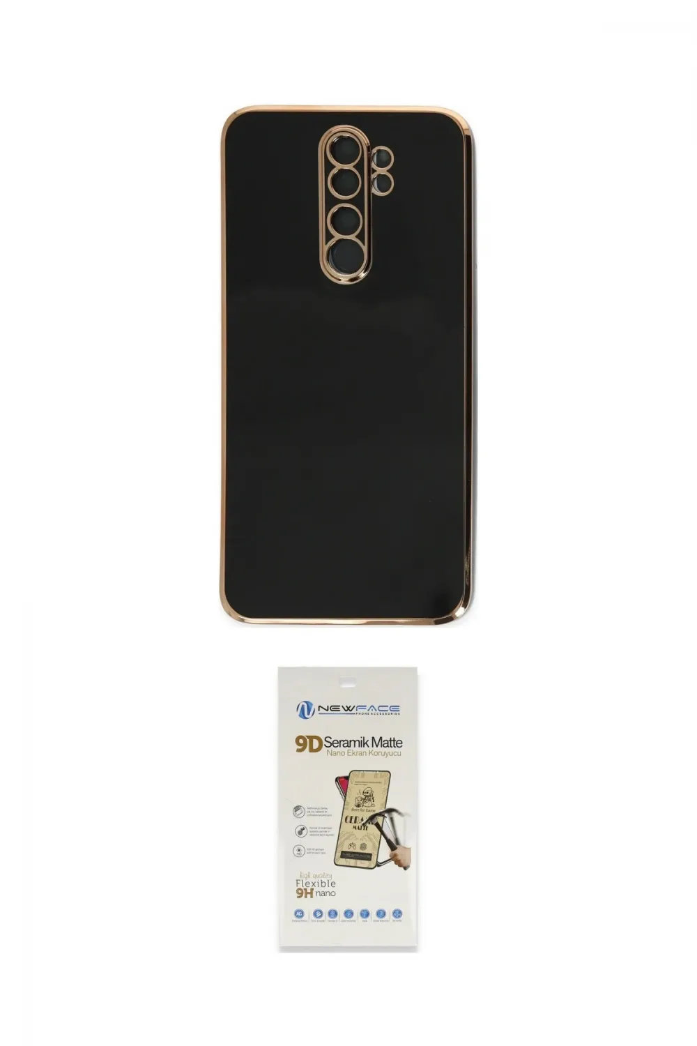 ieg™ Redmi Note 8 Pro Kılıf Yankı Serisi - Siyah Mat Seramik Nano Ekran Koruyucu